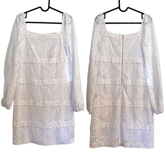 Lilly Pulitzer Zoella Lace Dress Resort White 2 - Picture 5 of 8